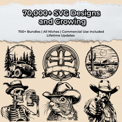 70.000+ Unique SVG Designs Bundle: Whole Shop Access (Digital Download)