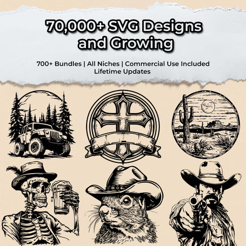 70.000+ Unique SVG Designs Bundle: Whole Shop Access (Digital Download)