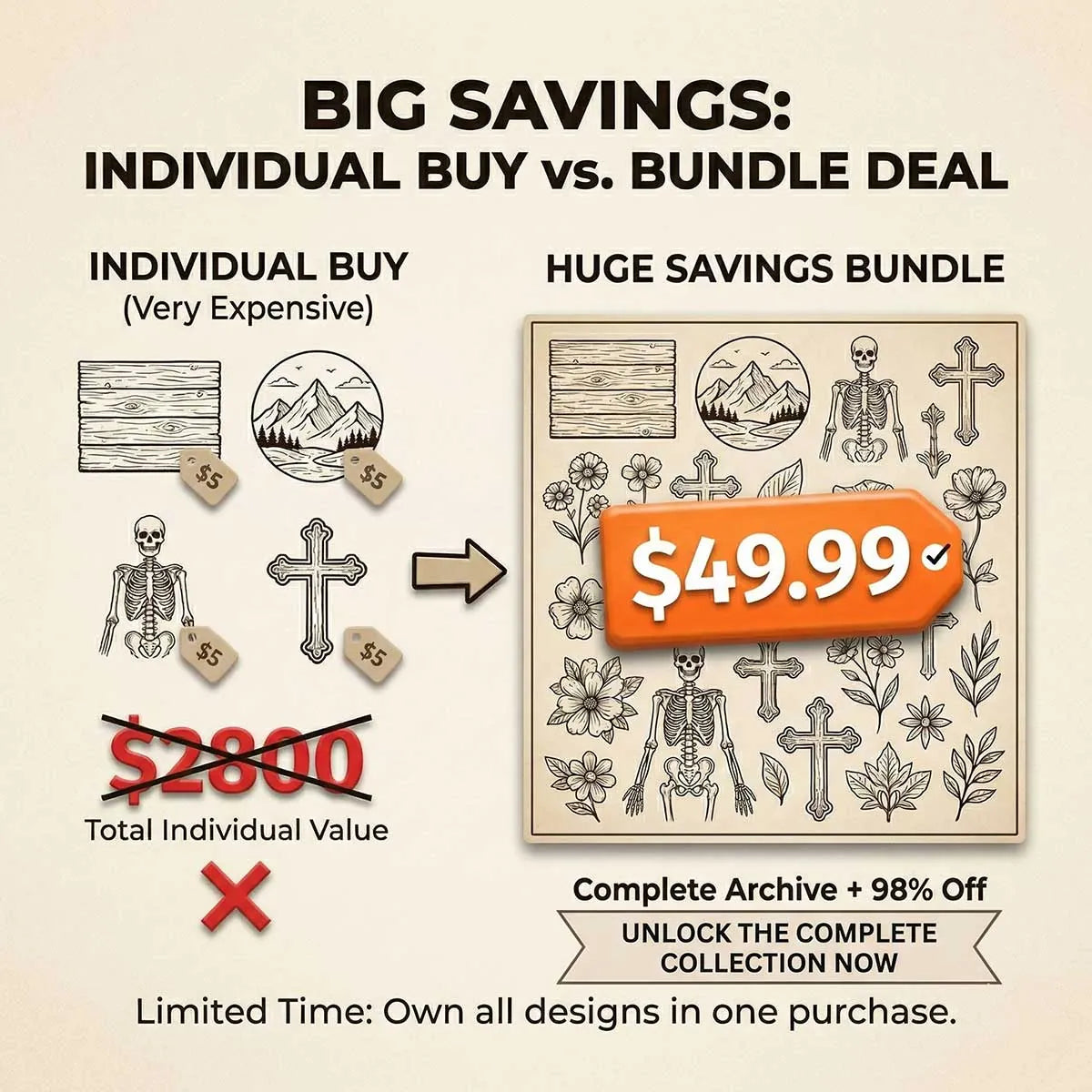 70.000+ Unique SVG Designs Bundle: Whole Shop Access (Digital Download)