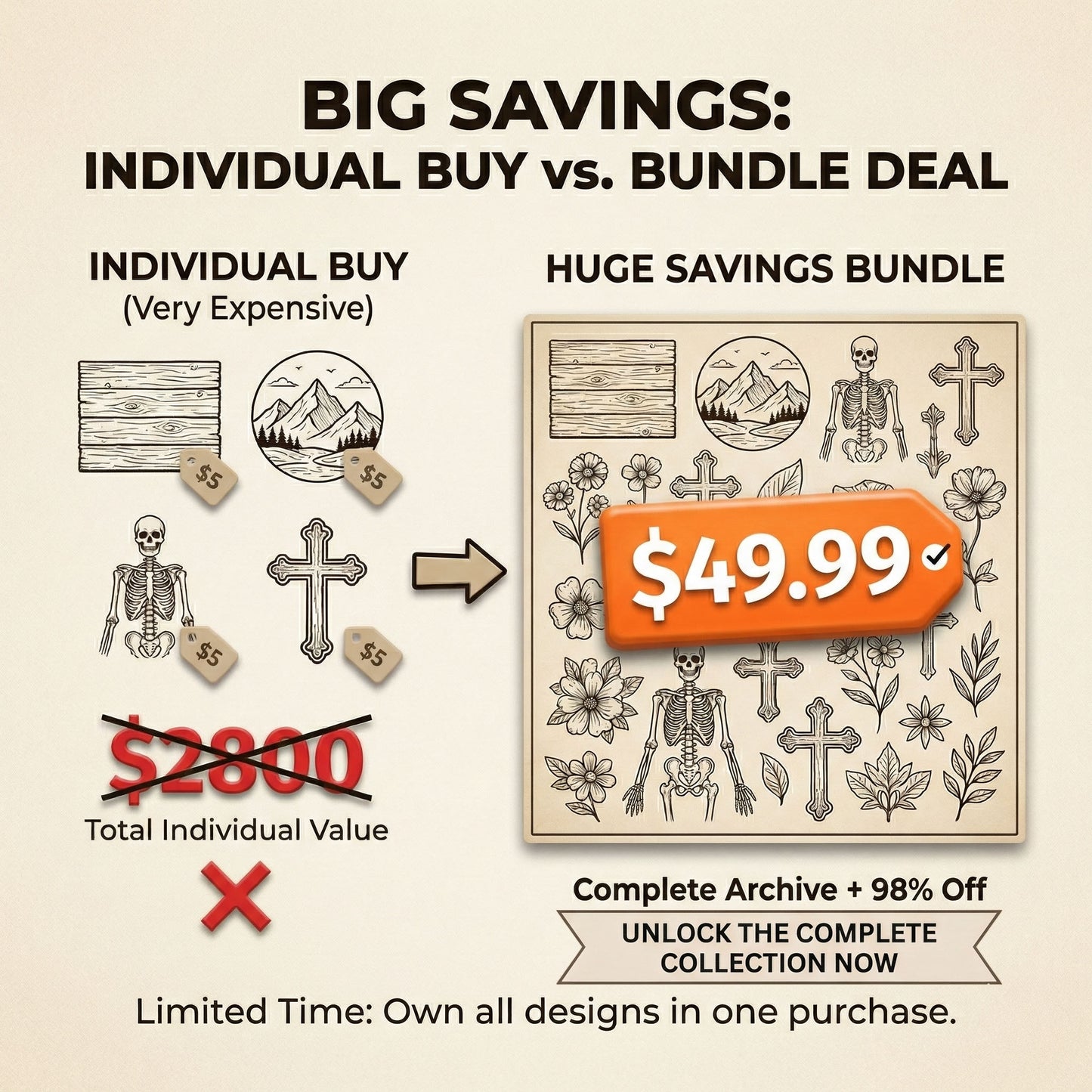 70.000+ Unique SVG Designs Bundle: Whole Shop Access (Digital Download)