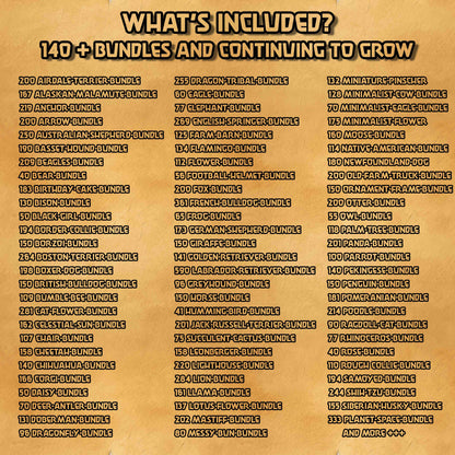 70000+ Unique SVG Designs Bundle: Whole Shop Access (Digital Download)